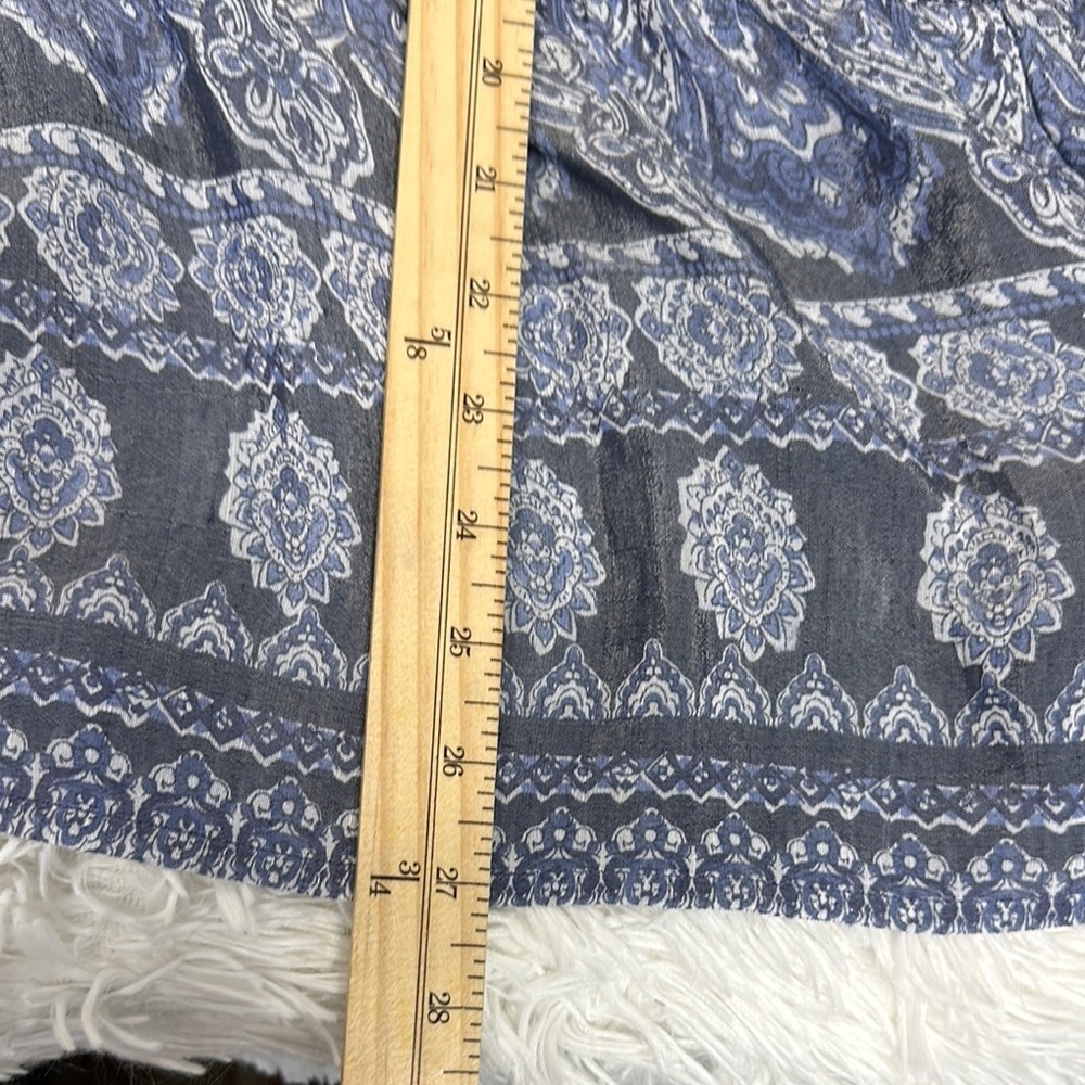 Como Vintage Blue and White Bell Sleeve Blouse - Picture 9 of 12